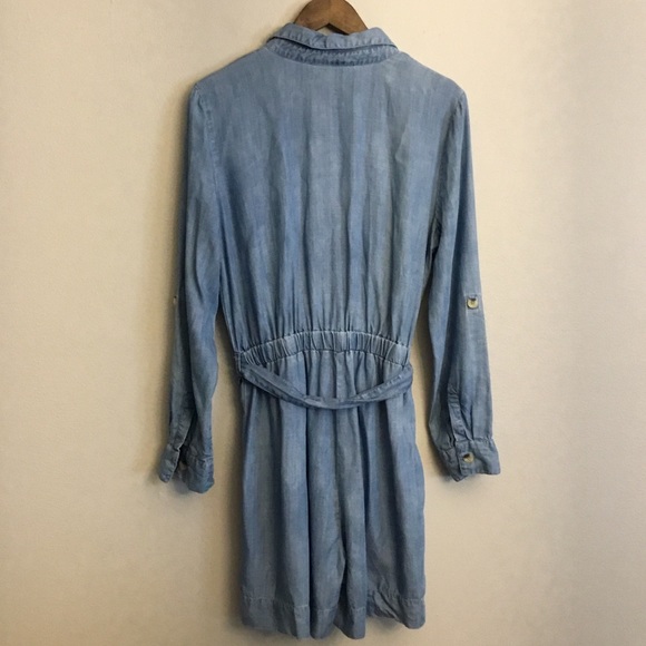 New York & Company Chambray Utility Romper Size L NWOT - Picture 4 of 16